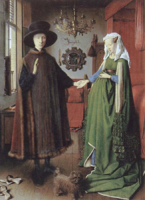 Jan Van Eyck Portrait of Giovanni Arnolfini and His Wife Norge oil painting art